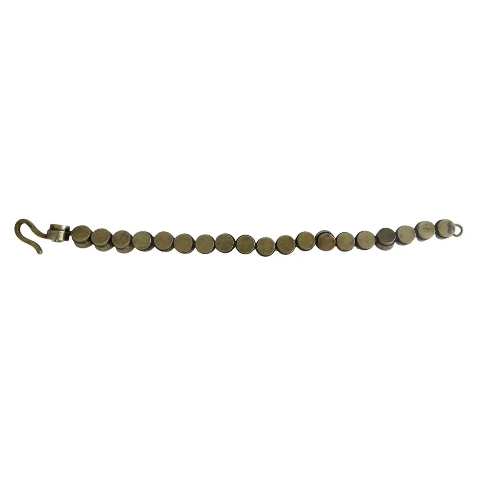 Brass Bezel Set‎ Clear Crystal Round Tennis Bracelet Hook Closure